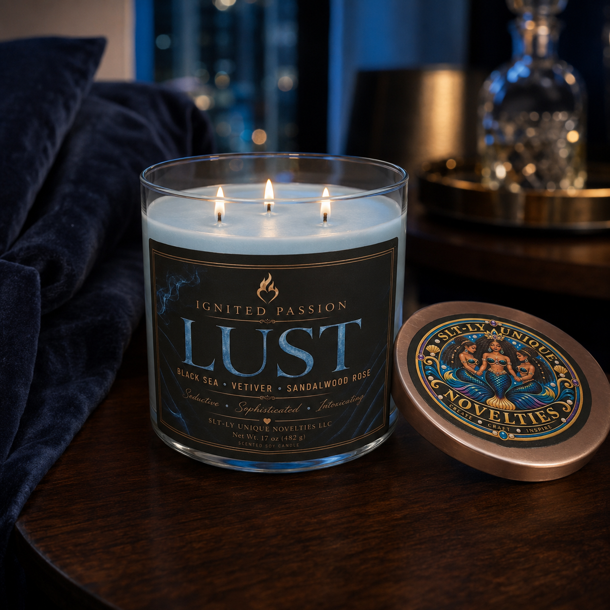 Lust 17 oz Three-Wick Soy Candle