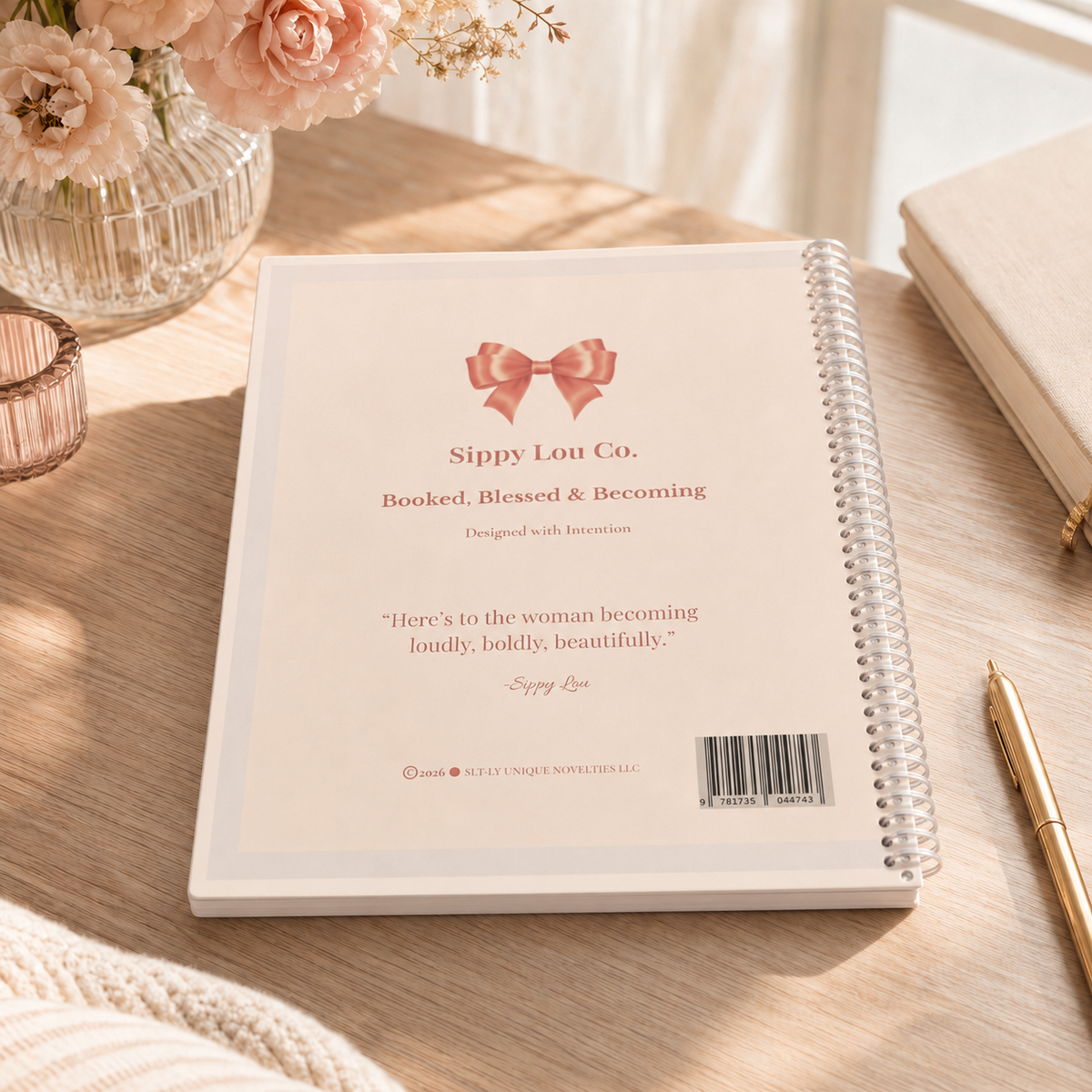 Booked, Blessed & Becoming 2026 Planner | Guided Self-Care, Goals & Budget Planner