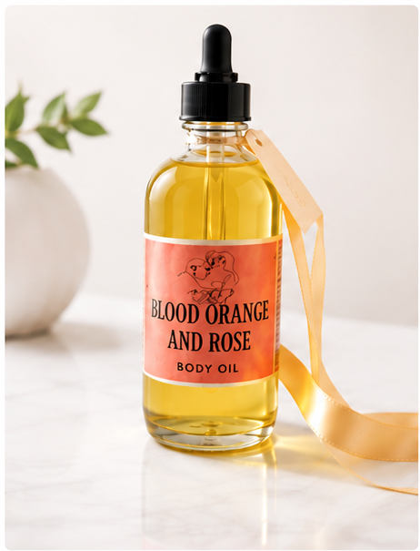Body to Body Blood Orange and Rose Body Oil limited edition bottle