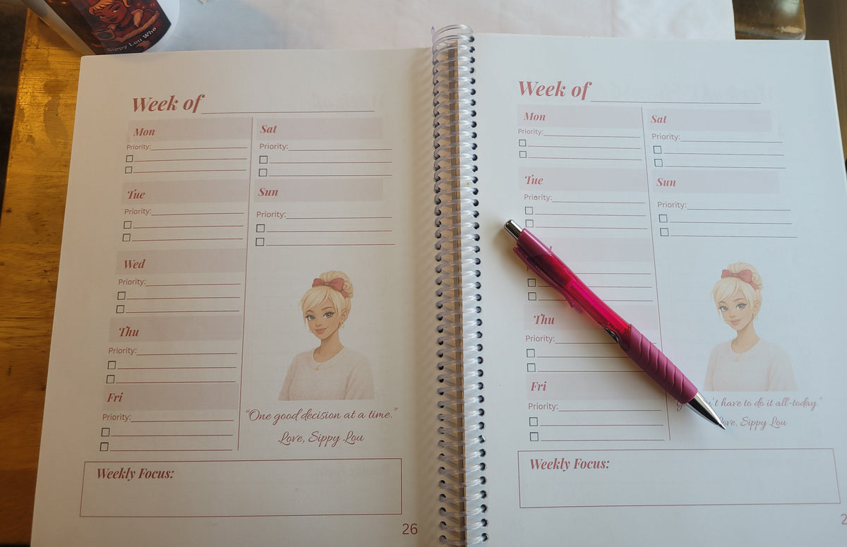 Booked, Blessed & Becoming 2026 Planner | Guided Self-Care, Goals & Budget Planner